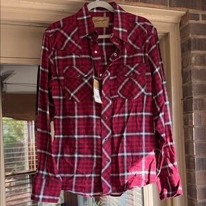 NWT Wrangler Retro Plaid Flannel